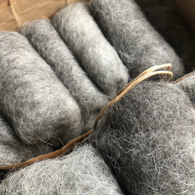 fibres de laine, nappe cardée